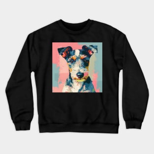 Fox Terrier in 80's Crewneck Sweatshirt